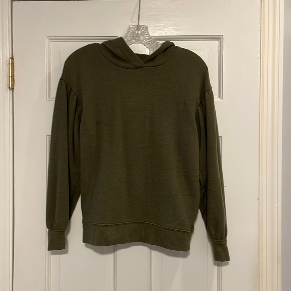 Madewell hooded green sweatshirt